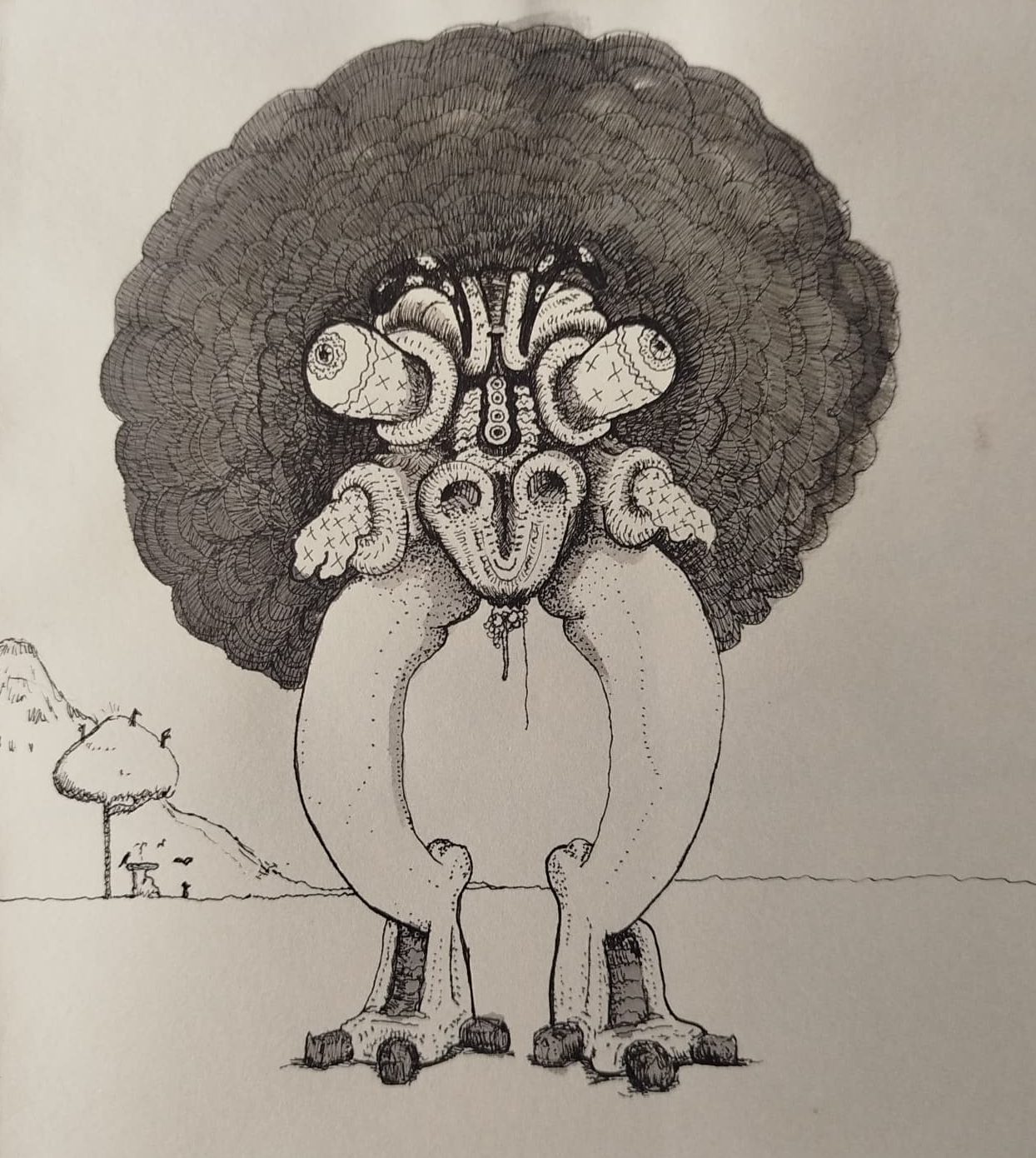 AFRO EYES LEGS IN THE DESSERT
